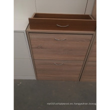 Gabinete de zapato de madera del precio barato dos puertas